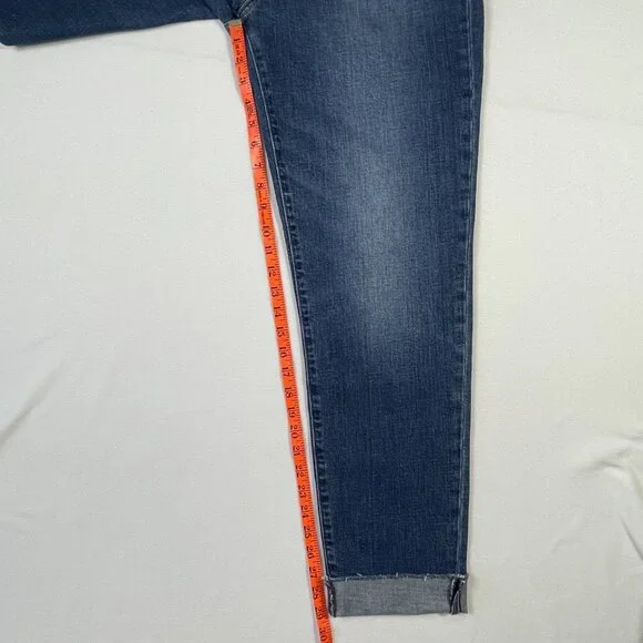 Gap Girlfriend Jeans Mid Rise Relaxed Fit Ankle Length Size 12 TALL Long - Picture 9 of 13